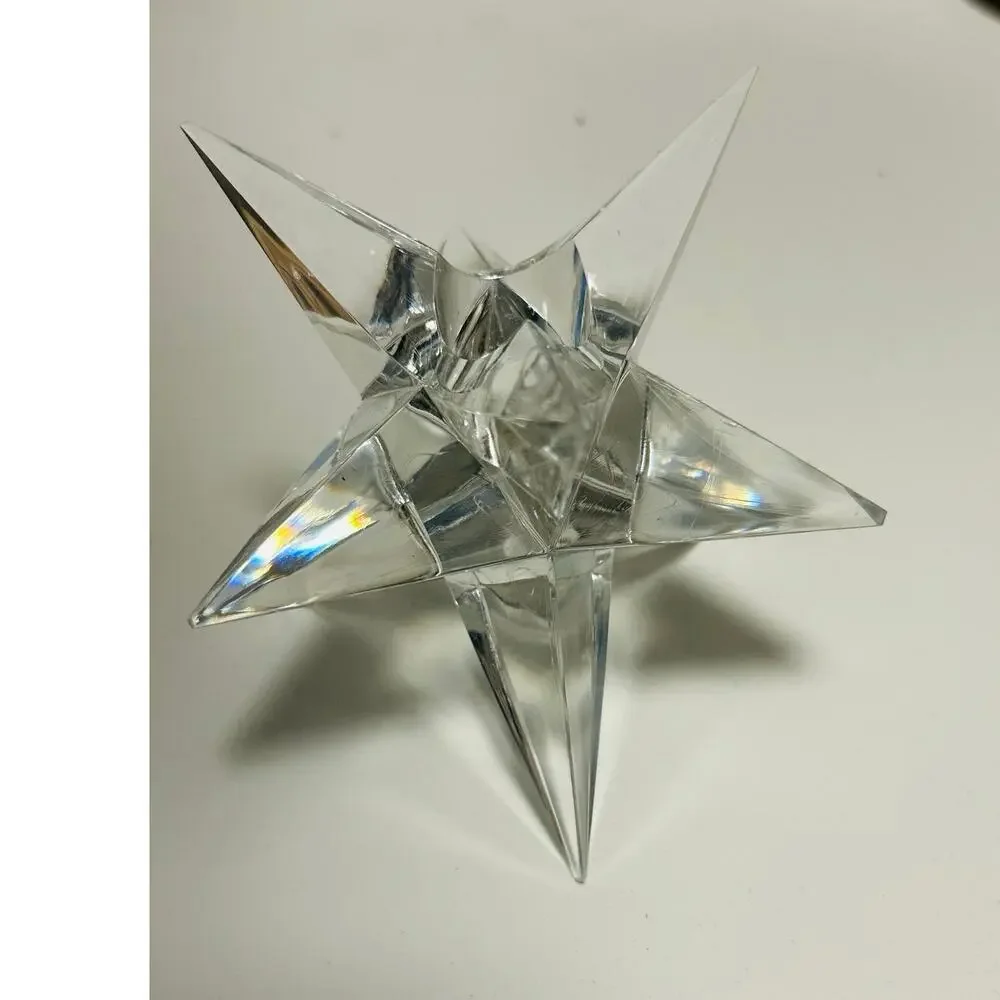 Celestial Glass Star Candle Holder Geometric Modern Decor‎